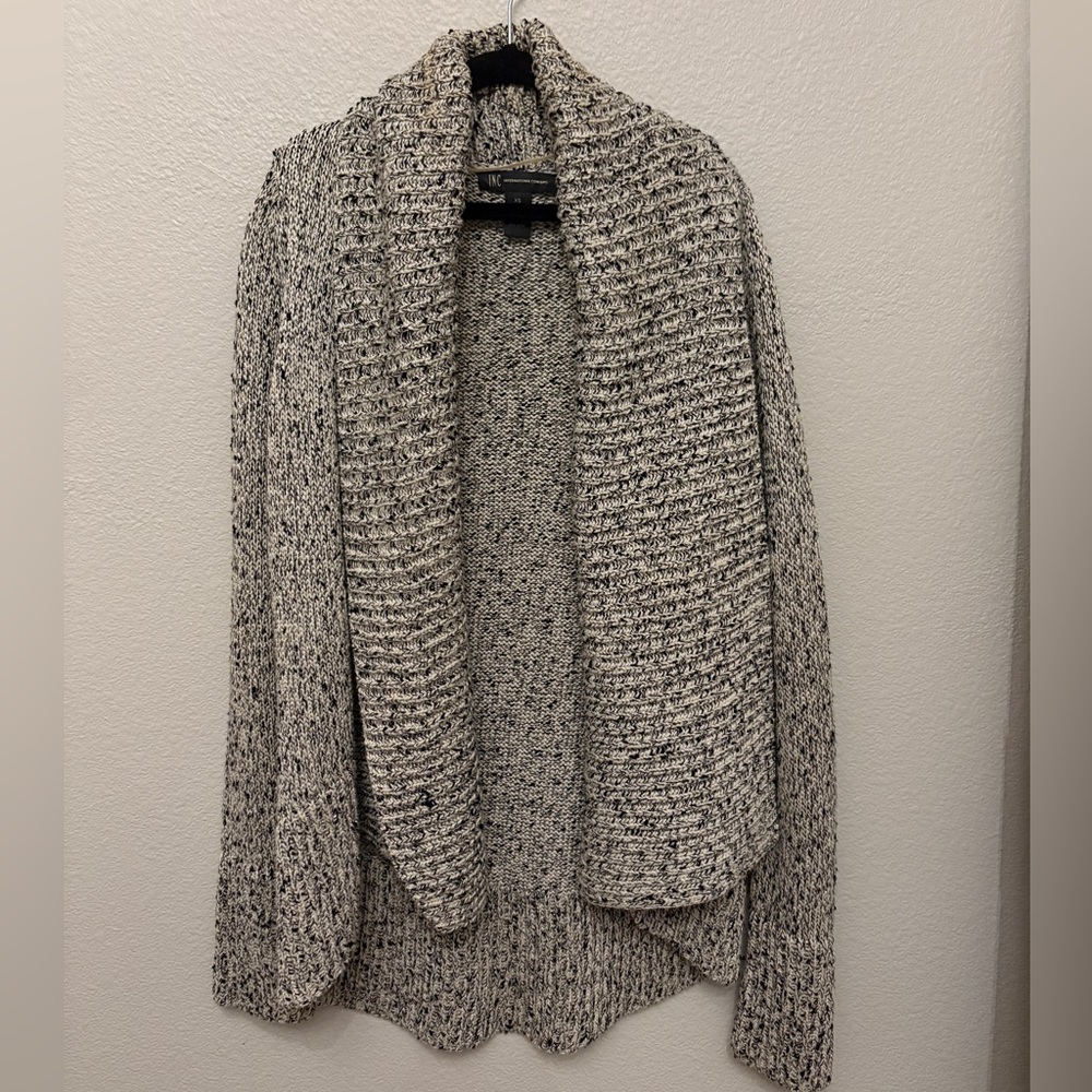 INC International Concepts Black and White Knit Cardigan